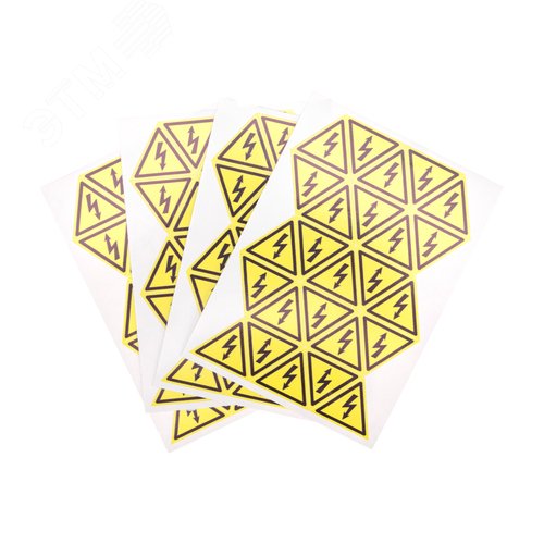 Наклейка знак ''Опасность поражения электротоком'' 25х25х25 мм 100 шт., REXANT 2