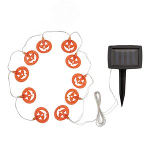 Каскад Lamper Улыбка LED 6 м с выносной солнечной панелью 2 м и аккумулятором, теплое белое свечение (602-271) - REXANT