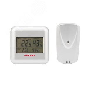 Термометр электронный REXANT S3341BF с часами и беспроводным выносным датчиком |70-0596 | REXANT - REXANT