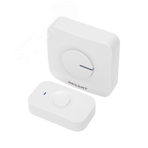 Звонок беспроводной дверной c цифровым кодированием 52 мелодии 150м IP56 белый - REXANT