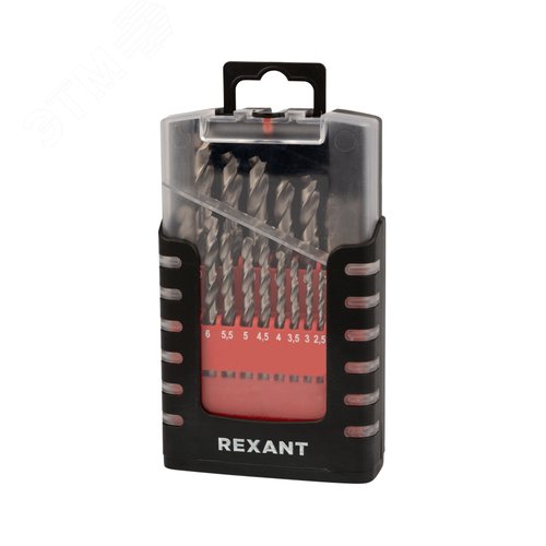 Набор сверл по металлу 1-10 мм (через 0,5 мм), 19 шт., Р6М5 | 91-0635 | Rexant - REXANT