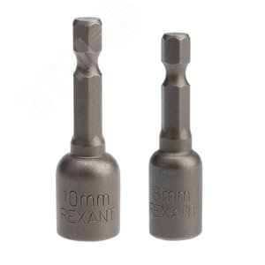 Ключ-насадка 1/4' магнитный 8х48 мм + 10х48 мм (упак. - 2 шт.), REXANT - REXANT