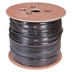 Кабель витая пара UTP 4PR 24AWG CAT5e наружный (OUTDOOR) + ТРОС*1 - фото 3