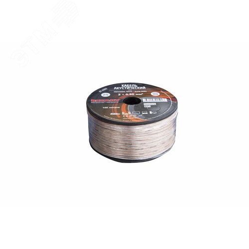 Кабель акустический 2х0.50 кв.мм, прозрачный SILICON, 100 м, REXANT - фото 2