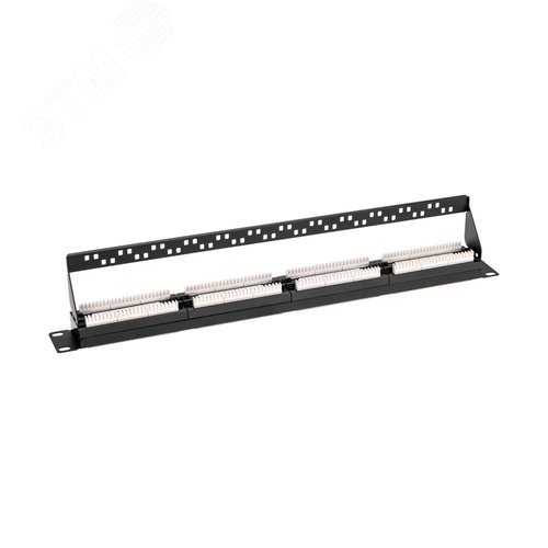 Патч-панель с кабельным органайзером 19дюймов 1U 24 порта RJ-45 CAT 6 UTP - фото 2