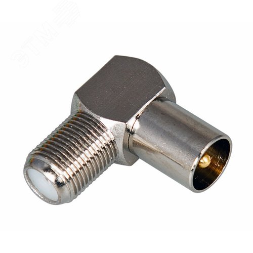 Переход гнездо F - штекер TV угловой, 2