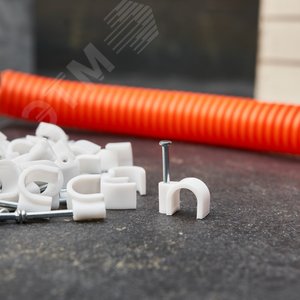 Крепеж кабеля круглый 9 мм, белый (50 шт/уп) 3