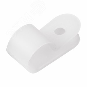 Скоба кабельная под винт 12 мм, белая (50 шт/уп) 2