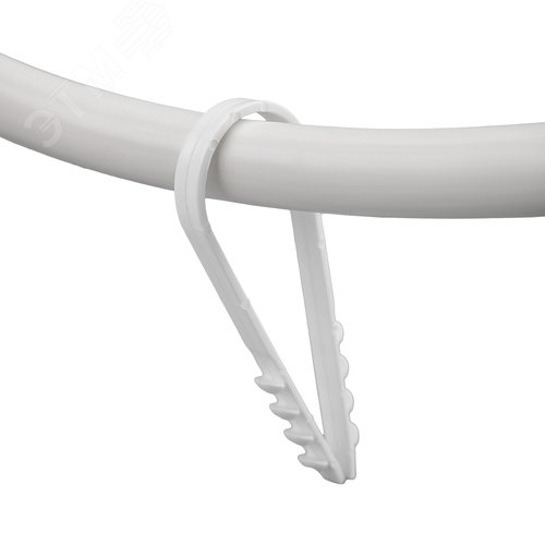 Дюбель-хомут нейлоновый 19-25 мм, белый, 100 шт., REXANT 2