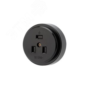 Розетка РШ для электрической плиты 32А, 250В, 2Р+РЕ ОУ черная REXANT - фото 2