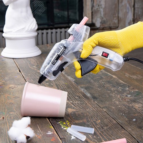 Пистолет клеевой, 60 Вт, диаметр 11 мм, с кнопкой - фото 2