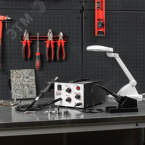 Станция паяльная, 2 в 1: паяльник+термофен 2