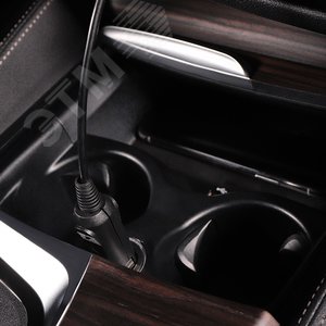 Автозарядка с индикатором 1.4х3.4 разъем АЗУ шнур спираль 1.5 м 2