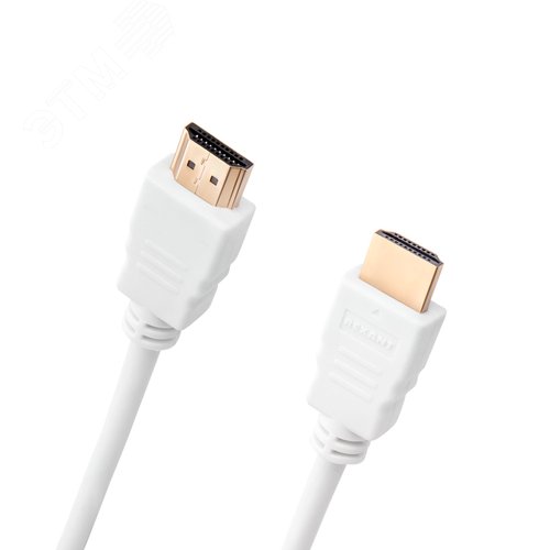 Кабель HDMI - HDMI 1.4, 1.5 м., белый GOLD - фото 2