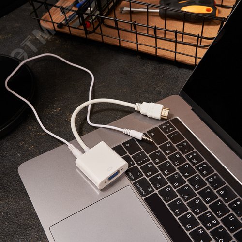 Переходник HDMI - VGA, провод + аудио кабель 3.5мм. - фото 2