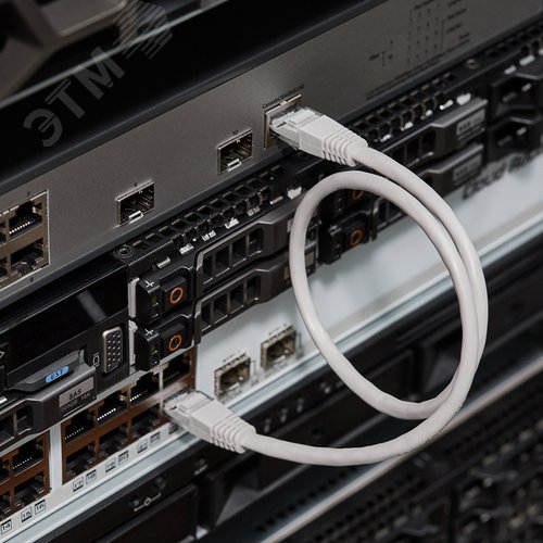 Патч-корд U/UTP CAT5e PVC серый 0.5 м - фото 2