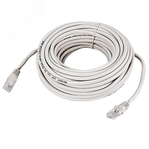 Патч-корд U/UTP CAT5e PVC серый 15 м - фото 2