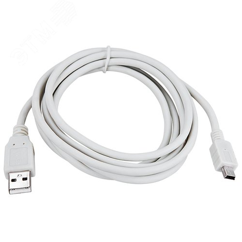 Кабель USB (шт. mini USB - шт. USB A) 3 метра, серый, 18-1136, - фото 2