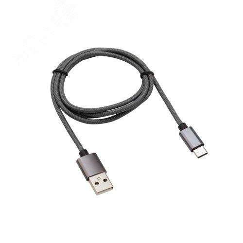 Кабель USB-Type-C/3A/nylon/grafit/1m/REXANT |18-1896 | REXANT - фото 2