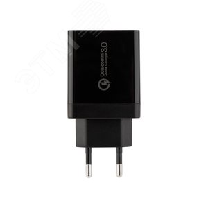 Устройство сетевое зарядное-переходник 3xUSB адаптер, 30W черное, - фото 2