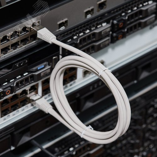 Патч-корд FTP категория 5e LSZH, длина 1,5 метра, экранированный, серый, 2