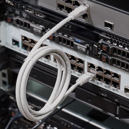 Патч-корд UTP категория 5e LSZH, длина 1,5 метра, неэкранированный, серый, 2