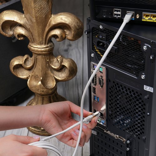 Патч-корд FTP категория 5e LSZH, длина 3 метра, экранированный, серый, 2