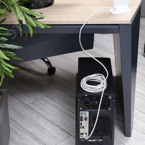 Патч-корд U/UTP. категория 5e. RJ45-RJ45. неэкранированный. LSZH серый. 5 м, 2