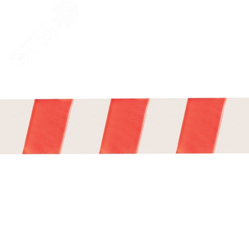 Лента оградительная 75 мм х 100 м, цвет белый красный, REXANT 2