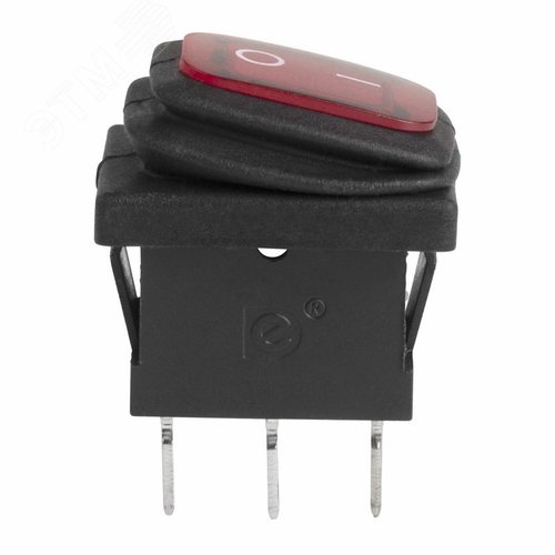 Выключатель клавишный 250V 6А (3с) ON-OFF красный с подсветкой Mini ВЛАГОЗАЩИТА | 36-2175 | REXANT - фото 2
