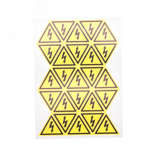 Наклейка знак ''Опасность поражения электротоком'' 25х25х25 мм 100 шт., REXANT 3