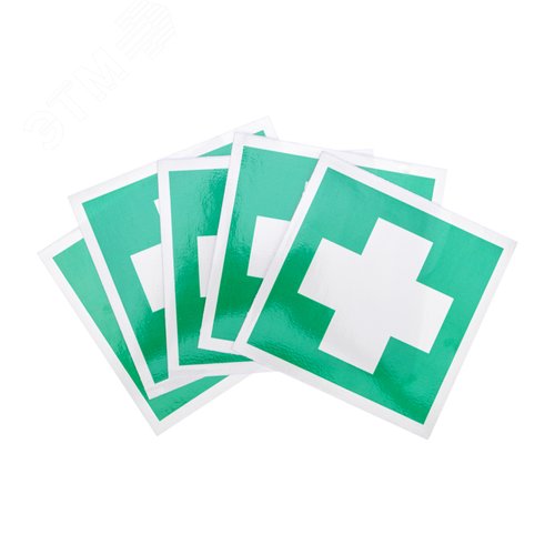 Наклейка Аптечка первой медицинской помощи100х100 мм, 3