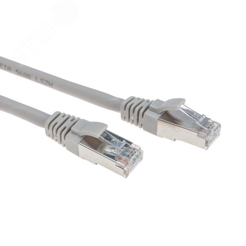 Патч-корд F/UTP CAT 6, RJ45-RJ45, 26AWG, LSZH, серый, 0.3м, - REXANT