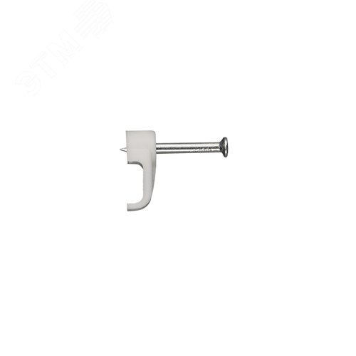 Крепеж кабеля плоский 8х3 мм, белый (50 шт/уп) 3