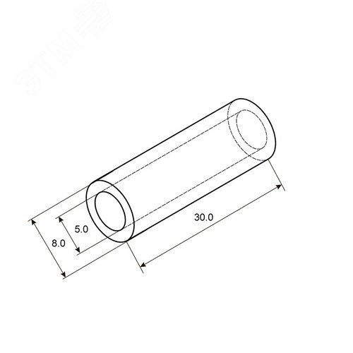 Гильза ГМЛ 10-5 (10 кв мм -  5 мм) ГОСТ 23469.3-79 5шт, REXANT - фото 2