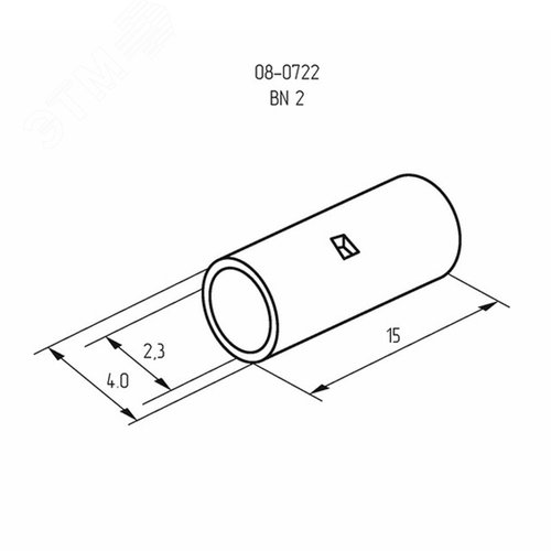 Гильза соединительная L-15 мм 1.5-2.5 кв мм (ГМЛ (DIN) 2,5), REXANT - фото 3