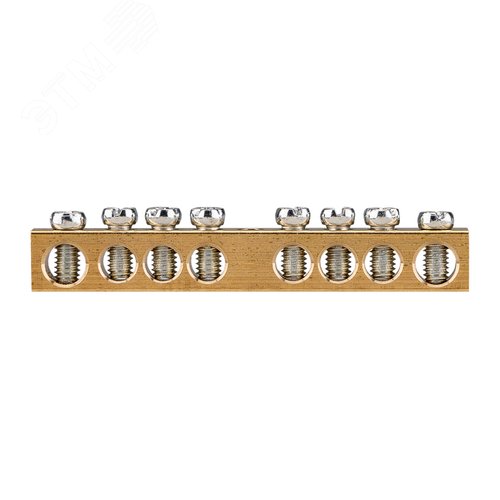 Шина PEN ''земля-ноль'' 6х9 мм 8х1 (8 группхкрепеж по центру), REXANT - фото 2