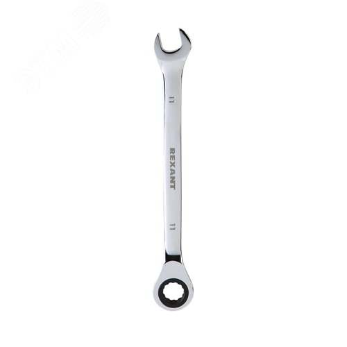 Ключ комбинированный трещоточный 11 мм, CrV, зеркальный хром 3