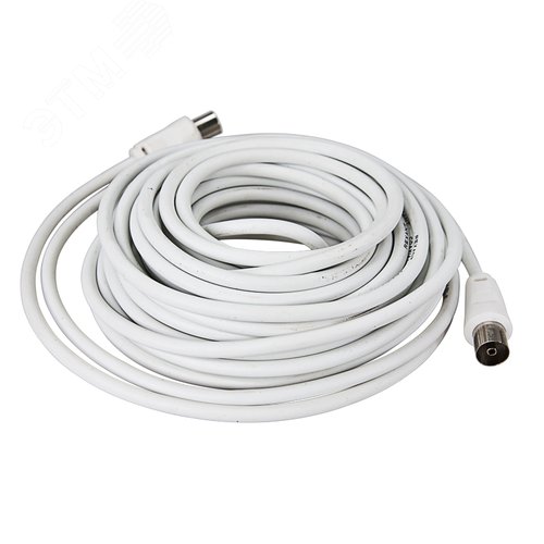 Шнур ТВ гнездо - ТВ штекер. длина 15 метров. белый, 3