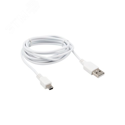 Кабель USB-mini USB - PVC, 1.8м., белый 4