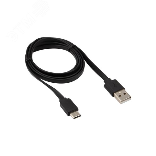 Кабель USB-Type-C, 2,4A, PVC, flat, 1mУстройство зарядное, 18-1888, - фото 3