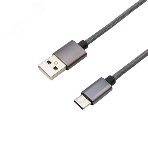 Кабель USB-Type-C/3A/nylon/grafit/1m/REXANT |18-1896 | REXANT - фото 3