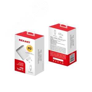 Устройство сетевое зарядное USB-C адаптер, 45W белое, - фото 2