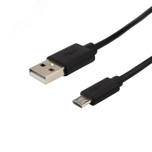 USB кабель microUSB длинный штекер 1 м черный | 18-4268 | REXANT 3