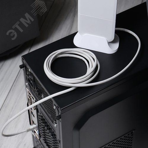 Патч-корд UTP категория 5e LSZH, длина 3 метра, неэкранированный, серый, 4