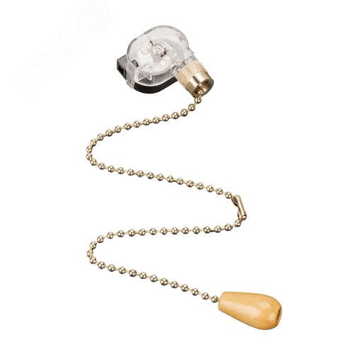 Выключатель для настенного светильника c деревянным наконечником ''Gold'' 3