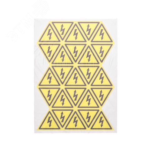 Наклейка знак ''Опасность поражения электротоком'' 25х25х25 мм 100 шт., REXANT 4