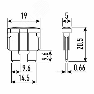 Предохранитель автомобильный 'стандарт' 30А, 2
