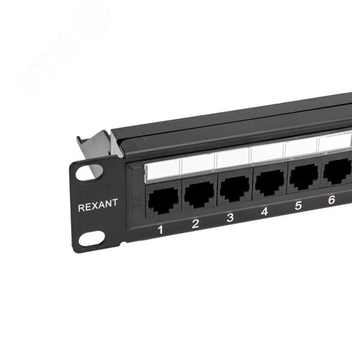 Патч-панель с кабельным органайзером 19дюймов 1U 24 порта RJ-45 CAT 6 UTP - фото 4