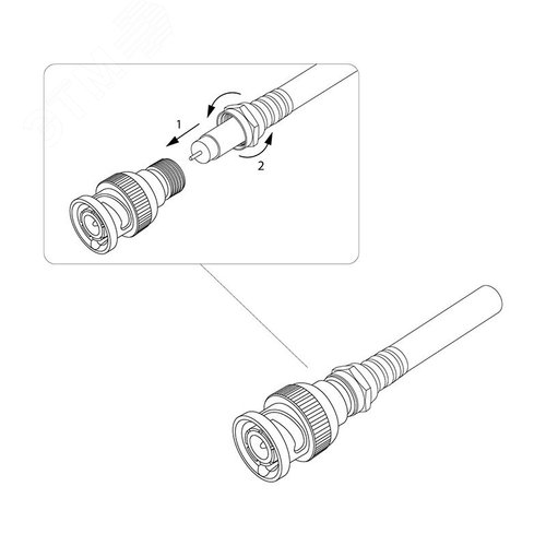 Переход штекер BNC - гнездо F | 05-3201 | REXANT 3